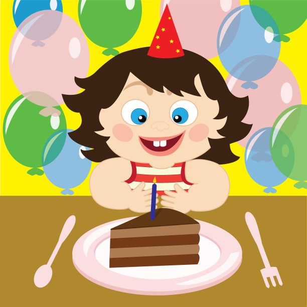 拿着蛋糕的小孩图片下载