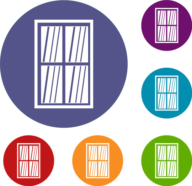 白色格子矩形窗口图标集图片下载