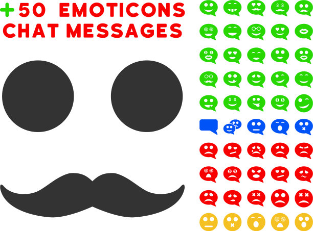 绅士胡子微笑图标与奖金面部图片下载