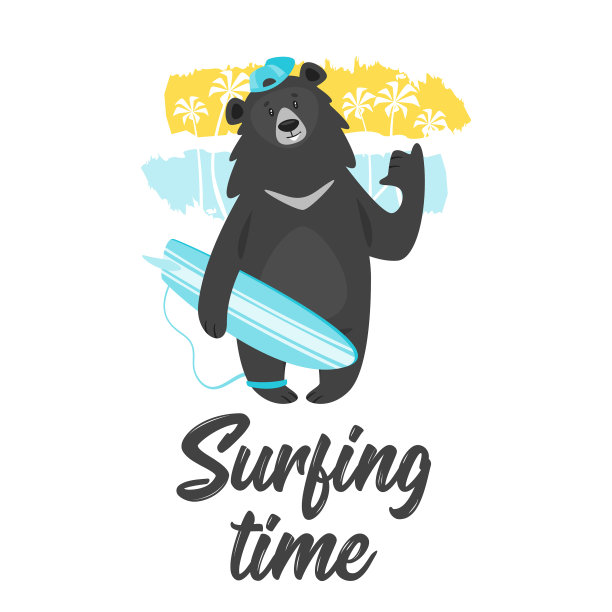 黑熊设计的t恤图片下载