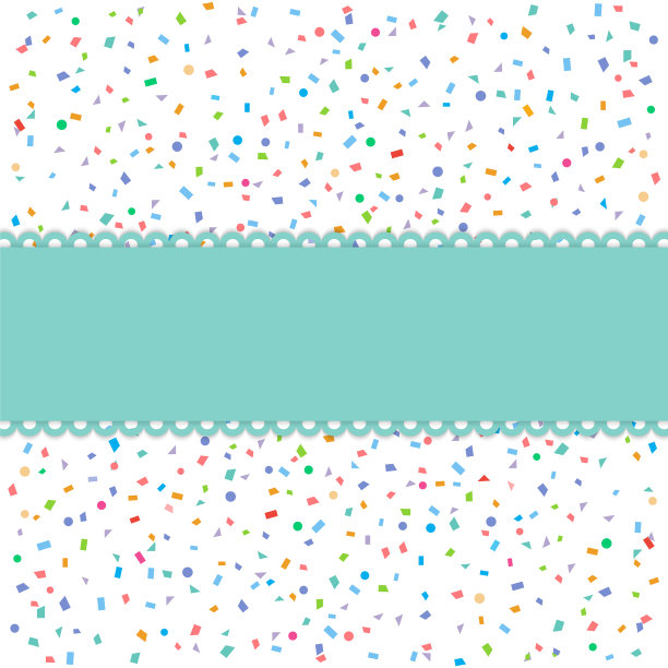 五颜六色的五彩纸屑和横幅图片下载