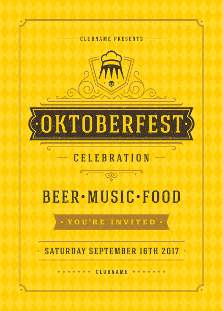 啤酒节复古的啤酒节庆典图片下载