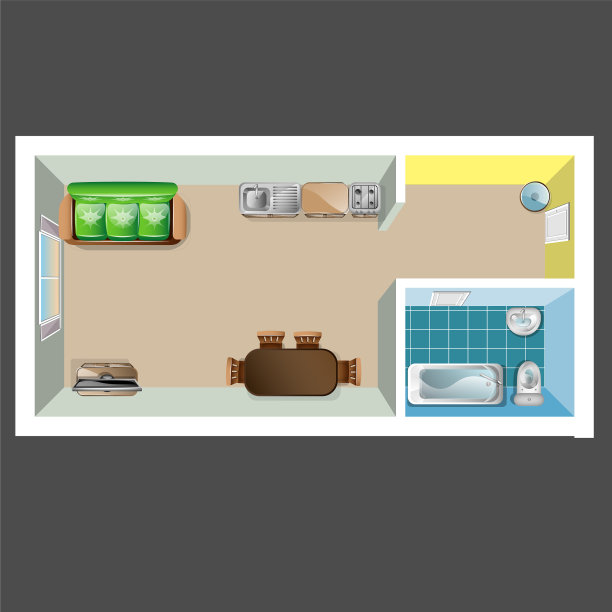 房屋或平面图设计俯视图图片下载