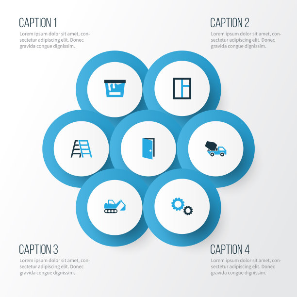 行业彩色图标集油漆图片下载