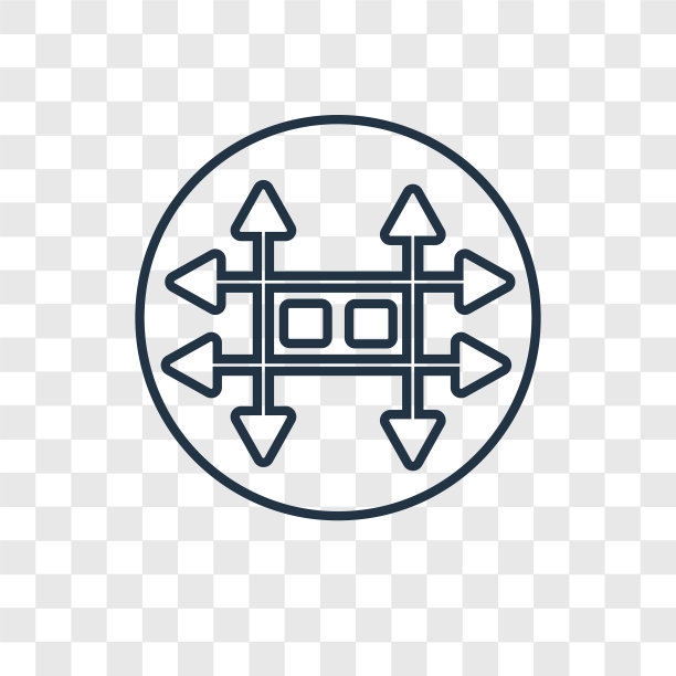 锌概念线性图标隔离透明图片下载