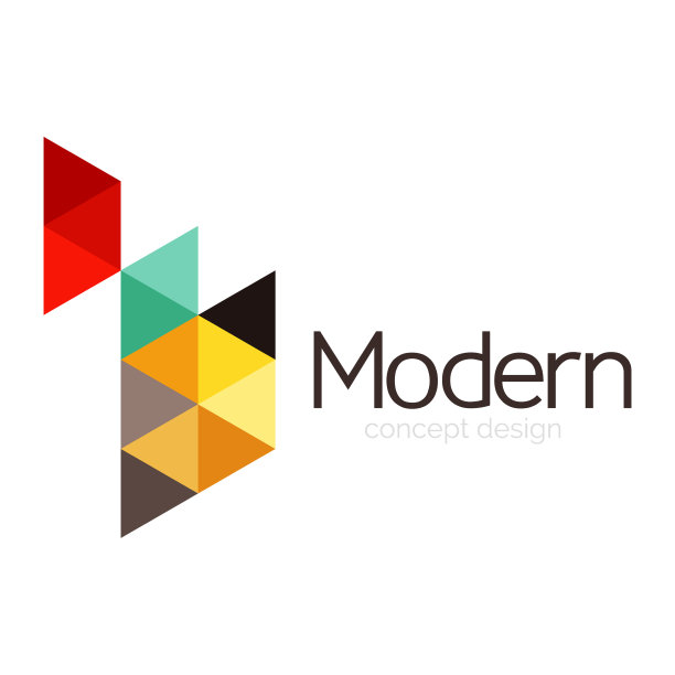 三角形形状设计抽象的商业标志图标图片下载