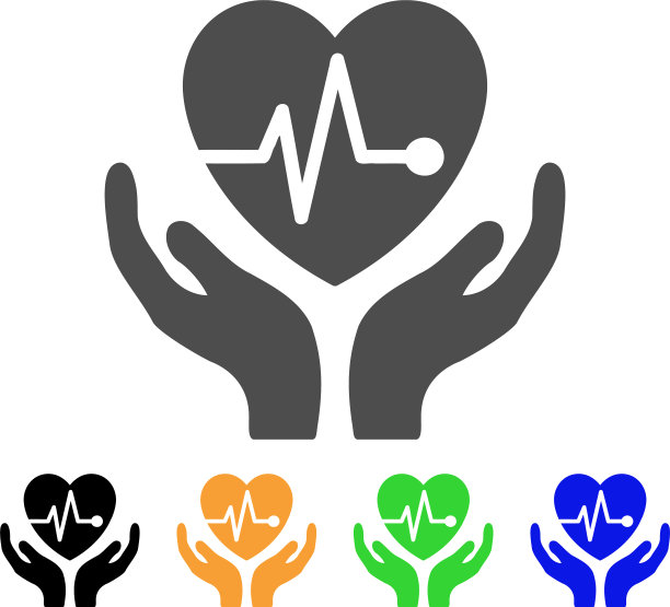 心脏科护理手平图标图片下载