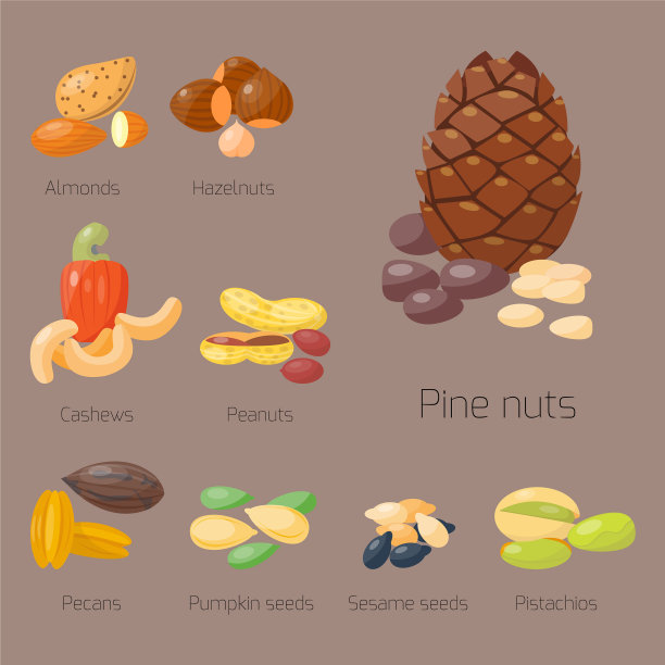 成堆的坚果开心果榛子杏仁图片下载