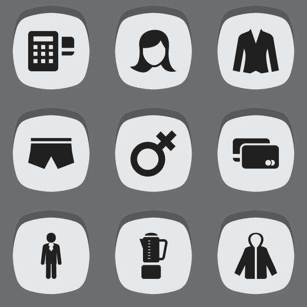 一套9可编辑的业务图标包括符号图片下载