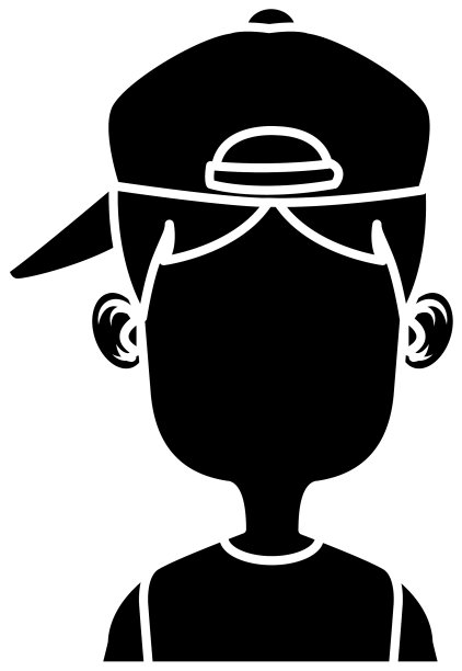 无脸男孩与帽子卡通图片下载