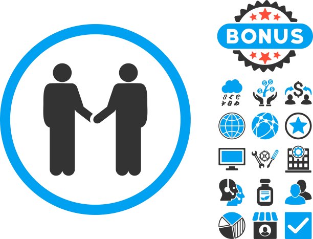 握手平图标与奖金图片下载