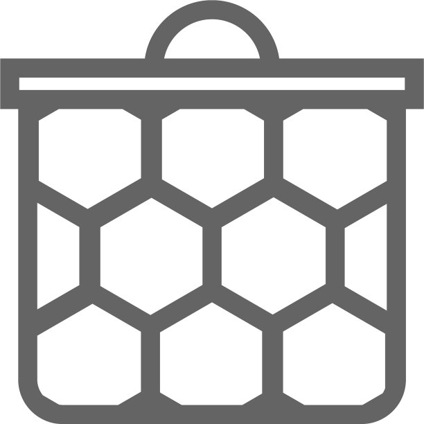 带蜂窝线条的简约框架图标图片下载
