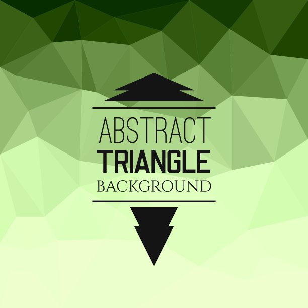 抽象绿色三角形图案图片下载