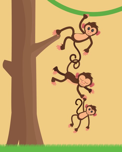 丛林猴卡通图片下载