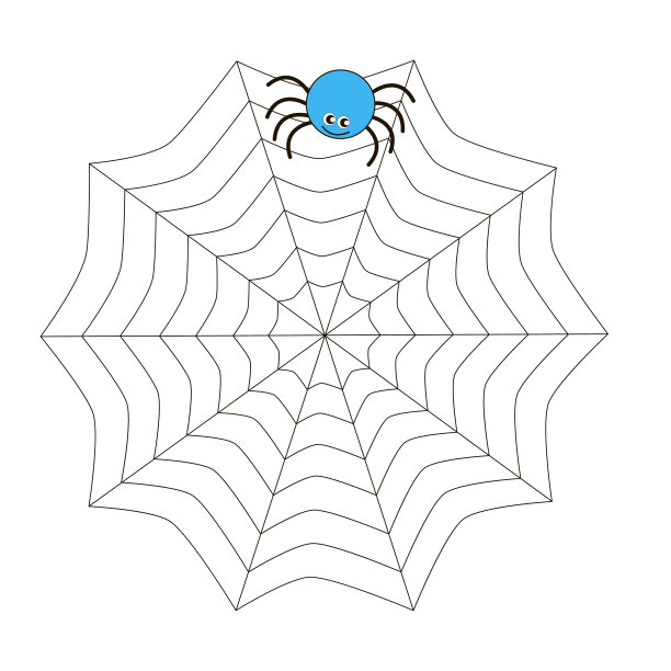 卡通蜘蛛坐在网上图片下载