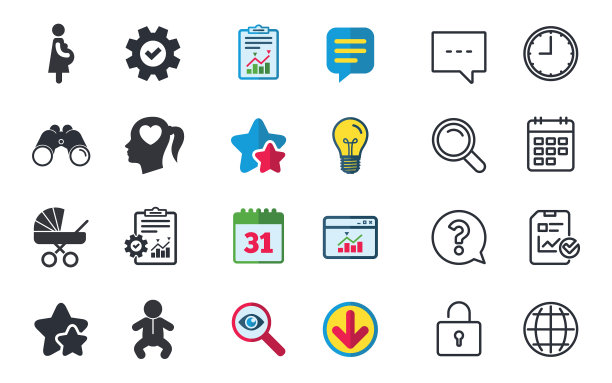 孕妇图标婴儿婴儿怀孕童车图片下载