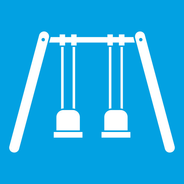 木制秋千挂在白色的绳索上图片下载