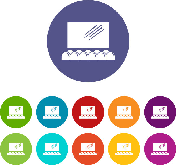 电影院屏幕图标设置颜色图片下载