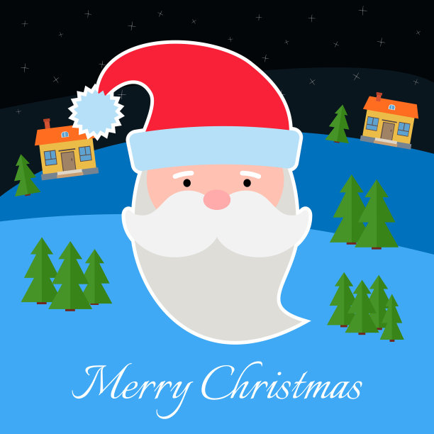 有圣诞老人的贺卡图片下载