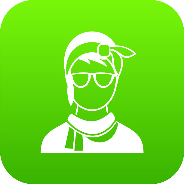 潮女人图标数字绿色图片下载