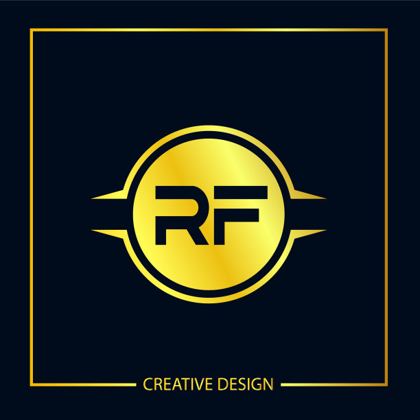 首字母rf标志模板设计图片下载