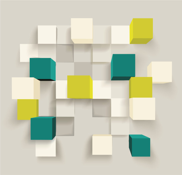 抽象背景与三维立方体和菱形图片下载