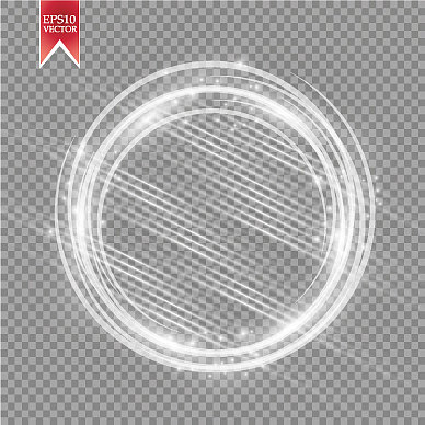 光环四周闪亮的框架与灯图片下载