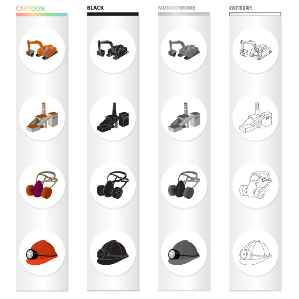 山地挖掘机保护矿山建筑图片下载