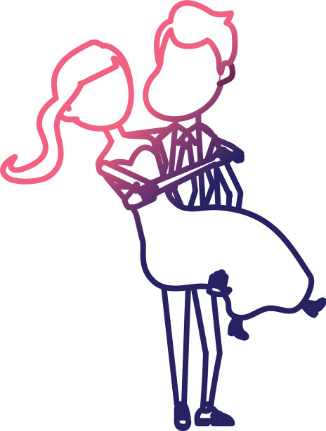 行幸福夫妻结了婚，男人扛着他的图片下载