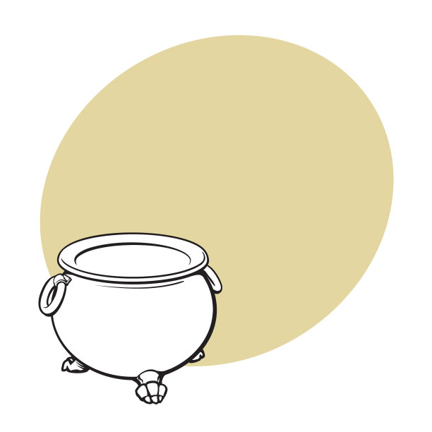 万圣节的大锅，里面有沸腾的药水图片下载