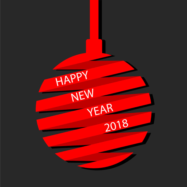 圣诞彩带做成的球孤立在上面图片下载