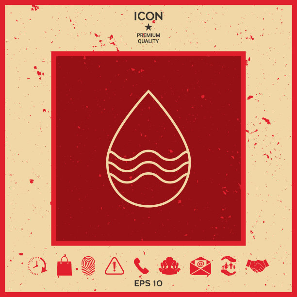 Drop line图标与波浪图片下载