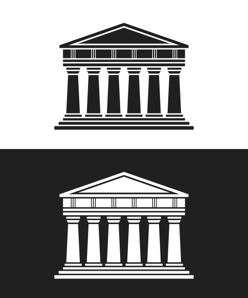 帕台农神庙建筑希腊庙宇图标图片下载