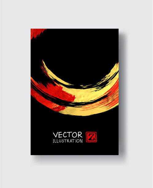 红色和金色的设计模板图片下载