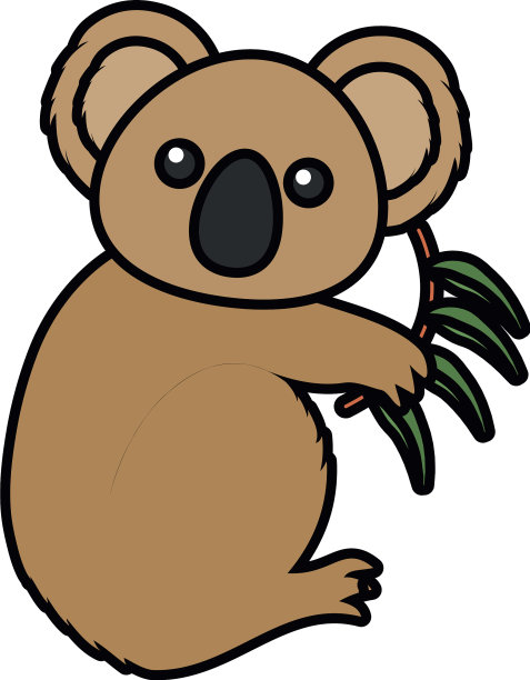 有桉树叶的考拉图片下载