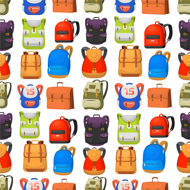 回到学校的孩子们的背包图片下载