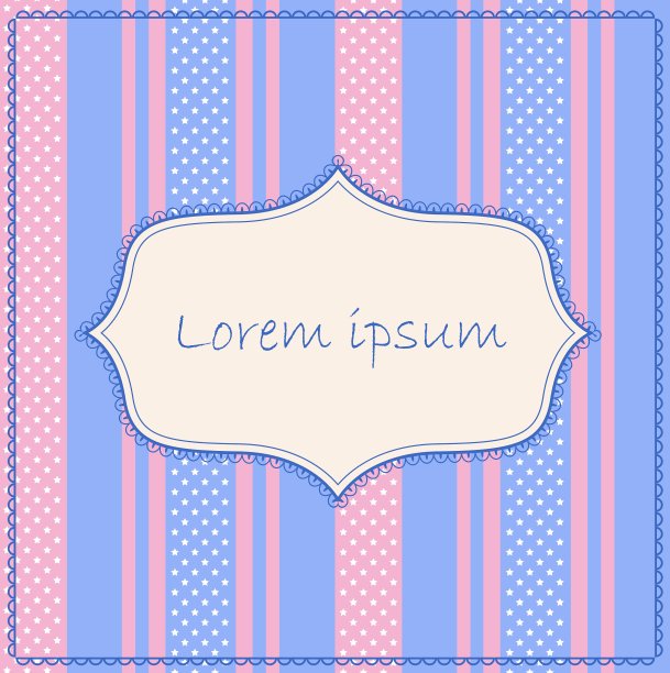 条纹背景与旗帜和框架图片下载