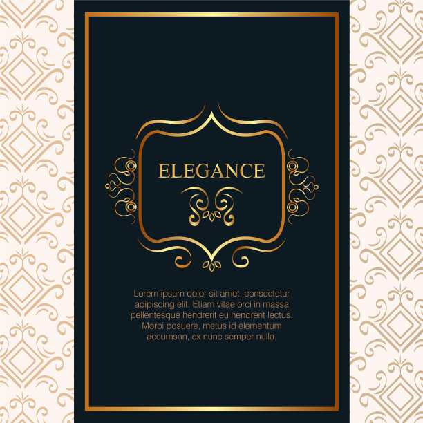 典雅风格金框图片下载