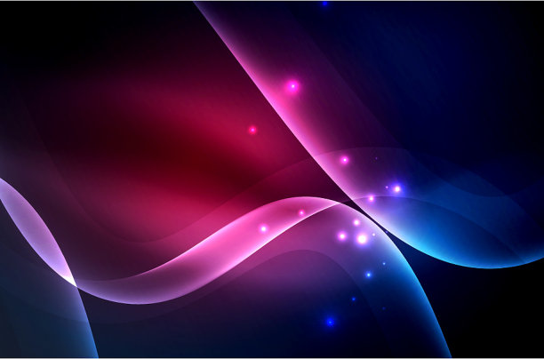 在黑暗中冒着烟的发光的波浪图片下载