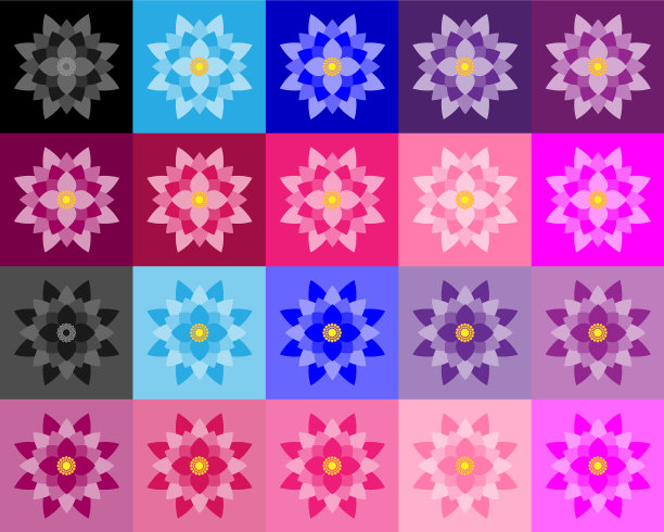 一组荷花表演了一个填充图片下载