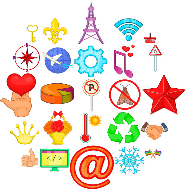 标本图标设置卡通风格图片下载