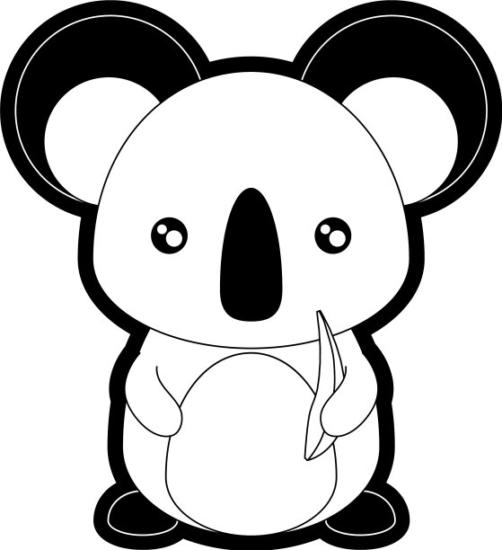 有桉树叶的考拉图片下载