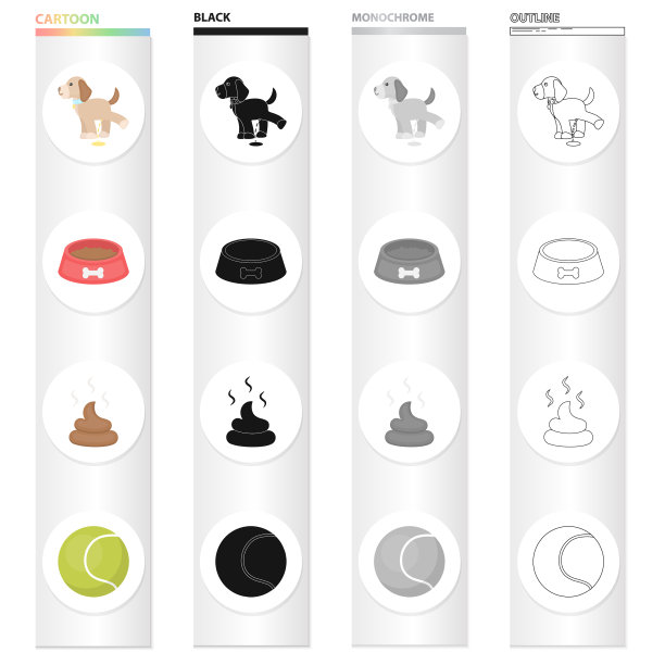 一只小狗尿盆里装着一堆食物图片下载