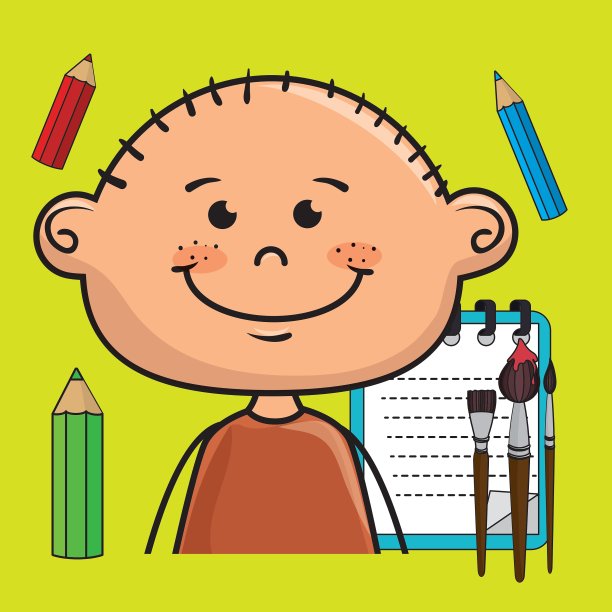 人物卡通儿童笔记本图片下载