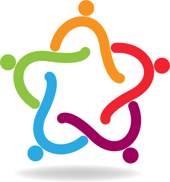 团队合作漩涡人的友谊图标图片下载