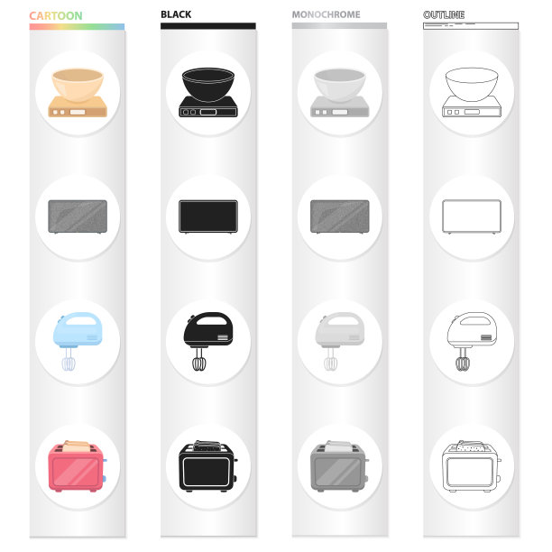 卡通黑色家电类型图片下载