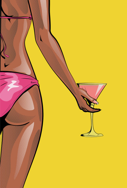 夏日沙滩比基尼或泳池派对传单图片下载