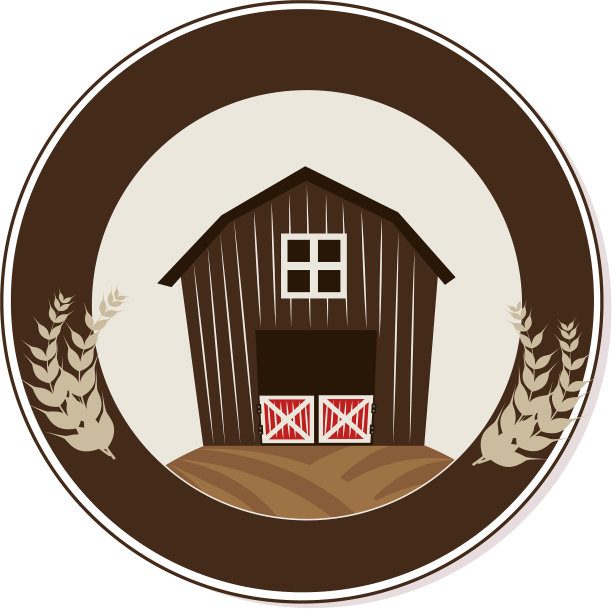 农场马厩印章图标图片下载