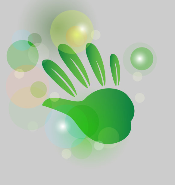 绿色环保手标图片下载