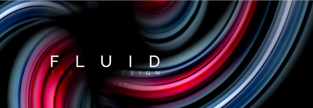 波浪流体流动的颜色运动效果图片下载